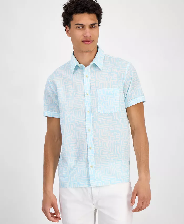 Мужская рубашка с коротким рукавом Bodhi из смесового льна на пуговицах Sun + Stone, синий
Мужская рубашка с коротким рукавом Bodhi из смесового льна на пуговицах Sun + Stone, синий