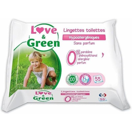 Туалетные салфетки 55 салфеток Love & Green
Туалетные салфетки 55 салфеток Love & Green