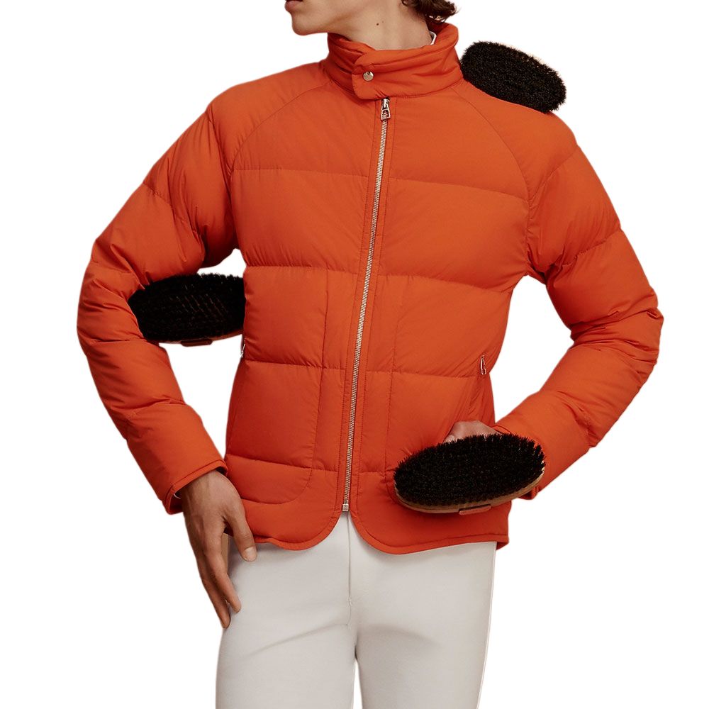 Hermes Мужская пуховая куртка оранжевого цвета
Hermes Мужская пуховая куртка оранжевого цвета