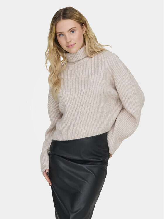 Свитер с высоким воротником обычного кроя Only, бежевый
Свитер с высоким воротником обычного кроя Only, бежевый