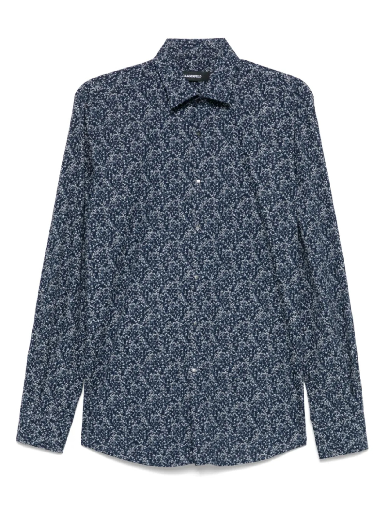 Рубашка с графическим принтом Карла Лагерфельда Karl Lagerfeld, синий 
Рубашка с графическим принтом Карла Лагерфельда Karl Lagerfeld, синий