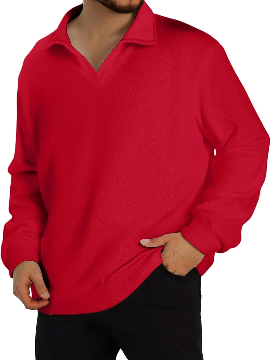 Мужская поло Ymosrh с длинным рукавом, V-образным вырезом и эластичным воротником, S-4XL
Мужская поло Ymosrh с длинным рукавом, V-образным вырезом и эластичным воротником, S-4XL