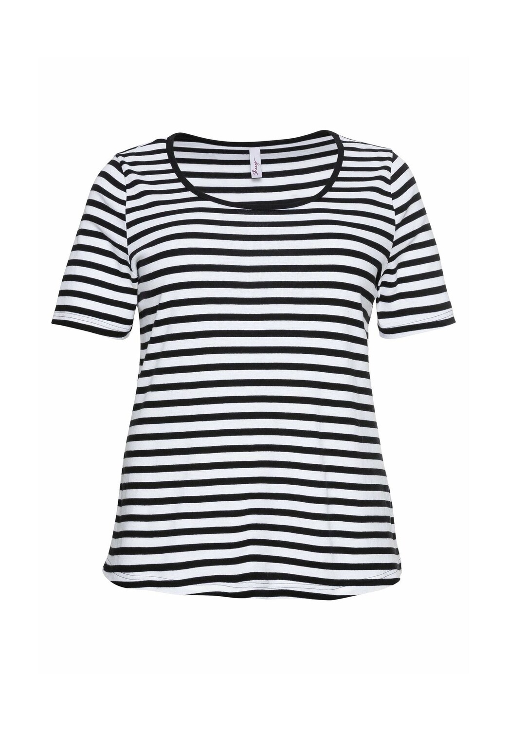 Футболка с полосками, окрашенными в пряжу, из ребристой ткани sheego, черный
Футболка с полосками, окрашенными в пряжу, из ребристой ткани sheego, черный