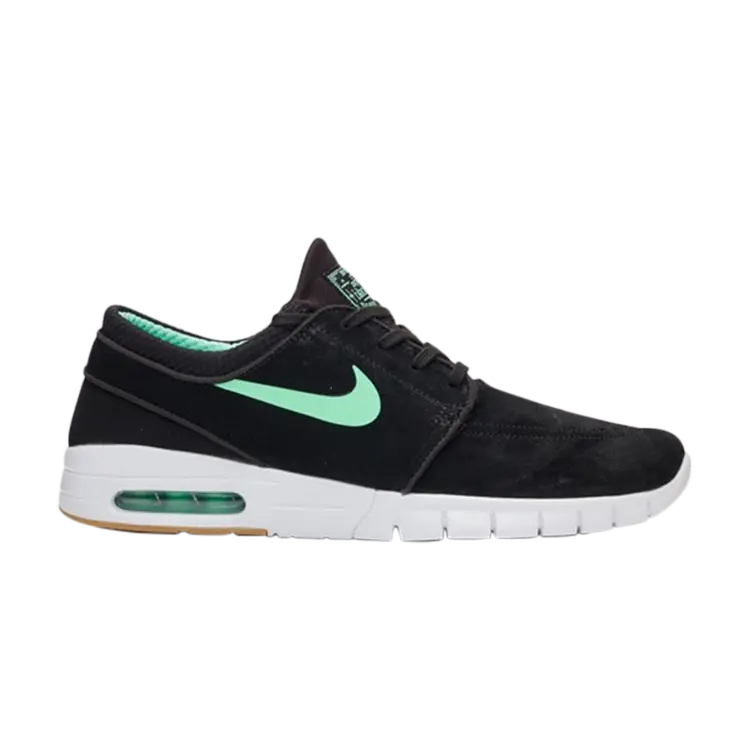Кроссовки Nike Stefan Janoski Max L 'Black Green Glow', черный 
Кроссовки Nike Stefan Janoski Max L 'Black Green Glow', черный