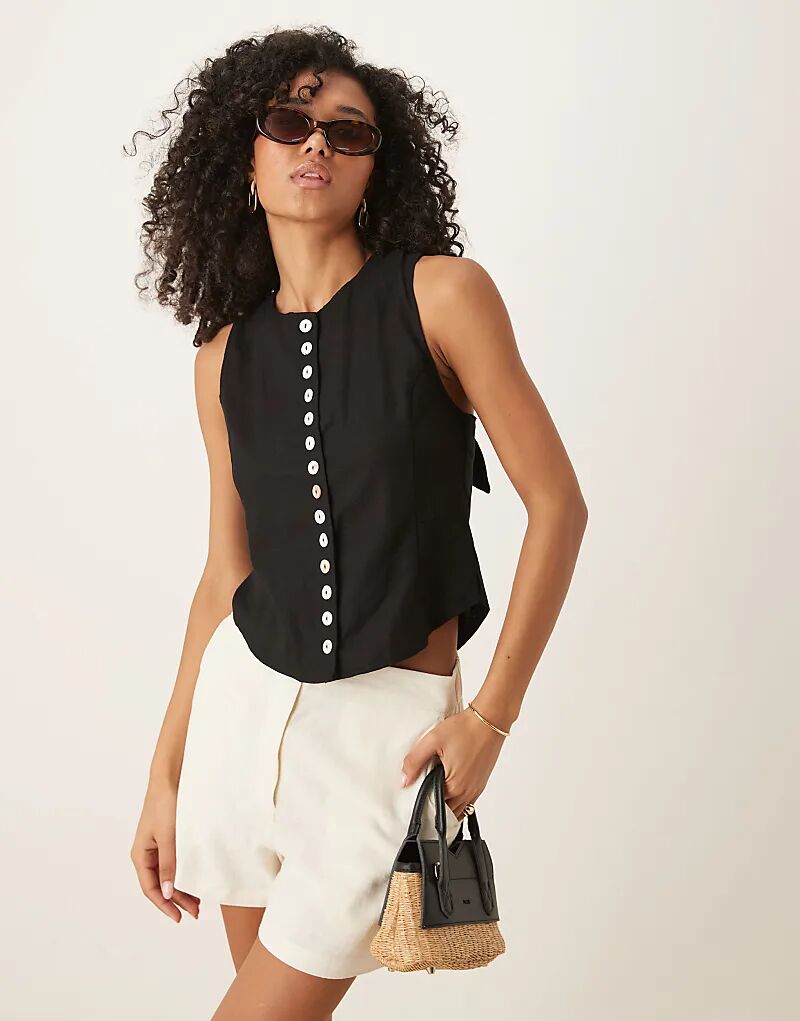 Жилет Ghospell с пуговицами, черный
Жилет Ghospell с пуговицами, черный