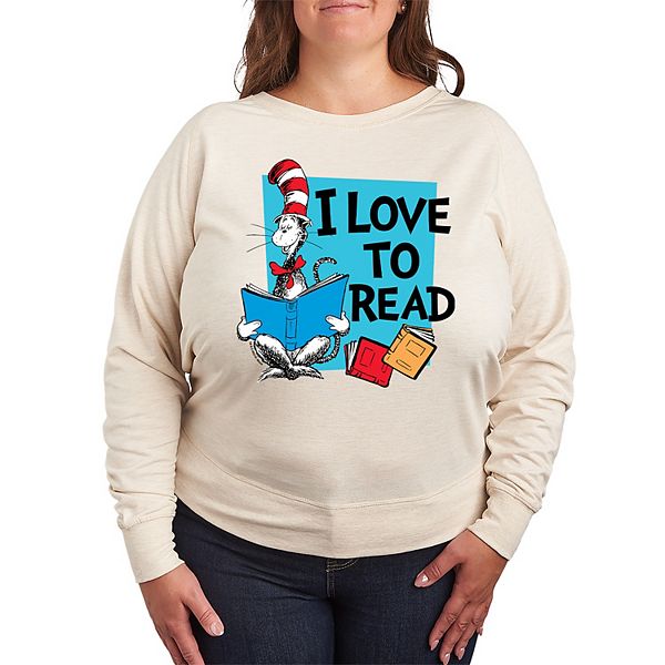 Футболка с длинным рукавом French terry Plus size I love to read Dr. Seuss
Футболка с длинным рукавом French terry Plus size I love to read Dr. Seuss