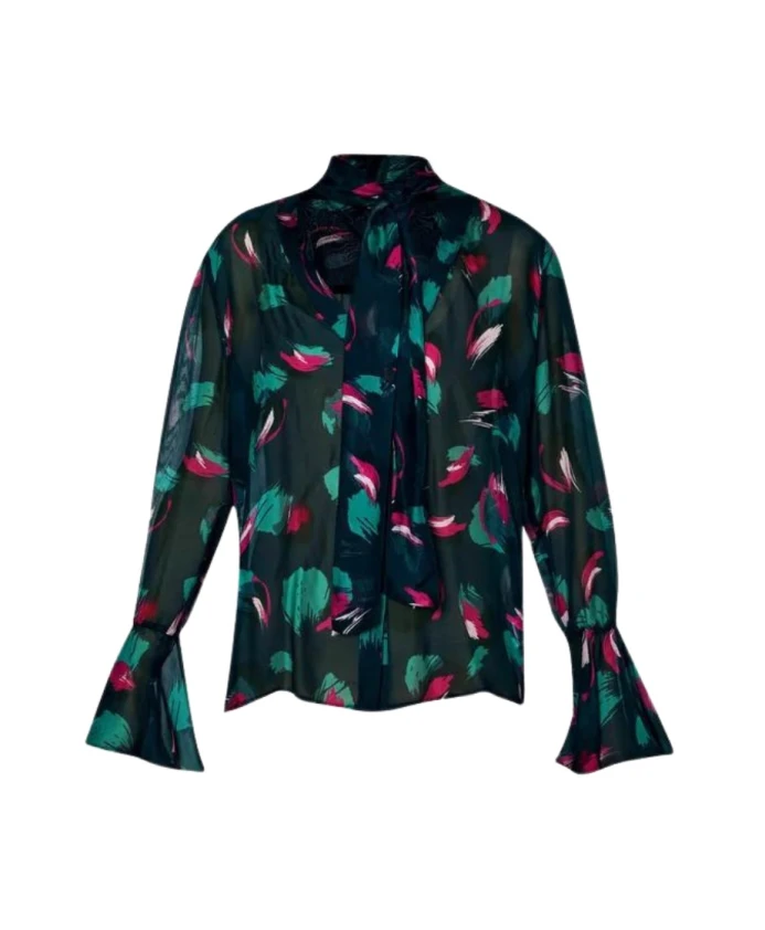 Синяя блузка с V-образным вырезом и оборками. Liu Jo, мультиколор
Синяя блузка с V-образным вырезом и оборками. Liu Jo, мультиколор