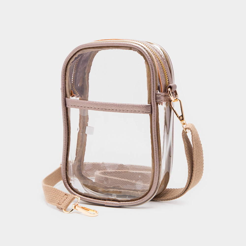 Прозрачная прямоугольная сумка через плечо из искусственной кожи FASHNZFAB, бронзовый
Прозрачная прямоугольная сумка через плечо из искусственной кожи FASHNZFAB, бронзовый