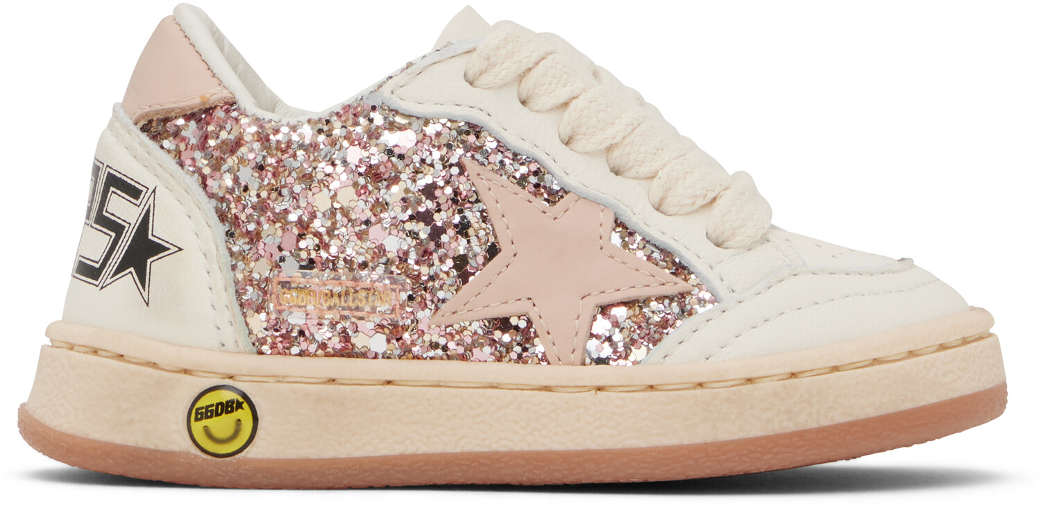 Детские белые и розовые кроссовки Ball Star New Golden Goose, персиковый/бежевый/белый
Детские белые и розовые кроссовки Ball Star New Golden Goose, персиковый/бежевый/белый
