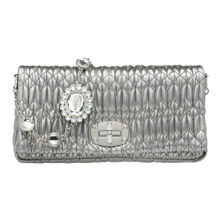 MIU MIU Мягкая кожаная сумка через плечо CRYSTAL из овчины для женщин silver
MIU MIU Мягкая кожаная сумка через плечо CRYSTAL из овчины для женщин silver