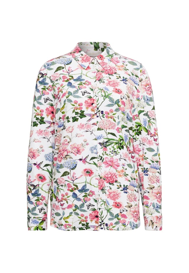 Короткий размер: выразительная трикотажная блузка с эластичными вставками Goldner, мультиколор
Короткий размер: выразительная трикотажная блузка с эластичными вставками Goldner, мультиколор