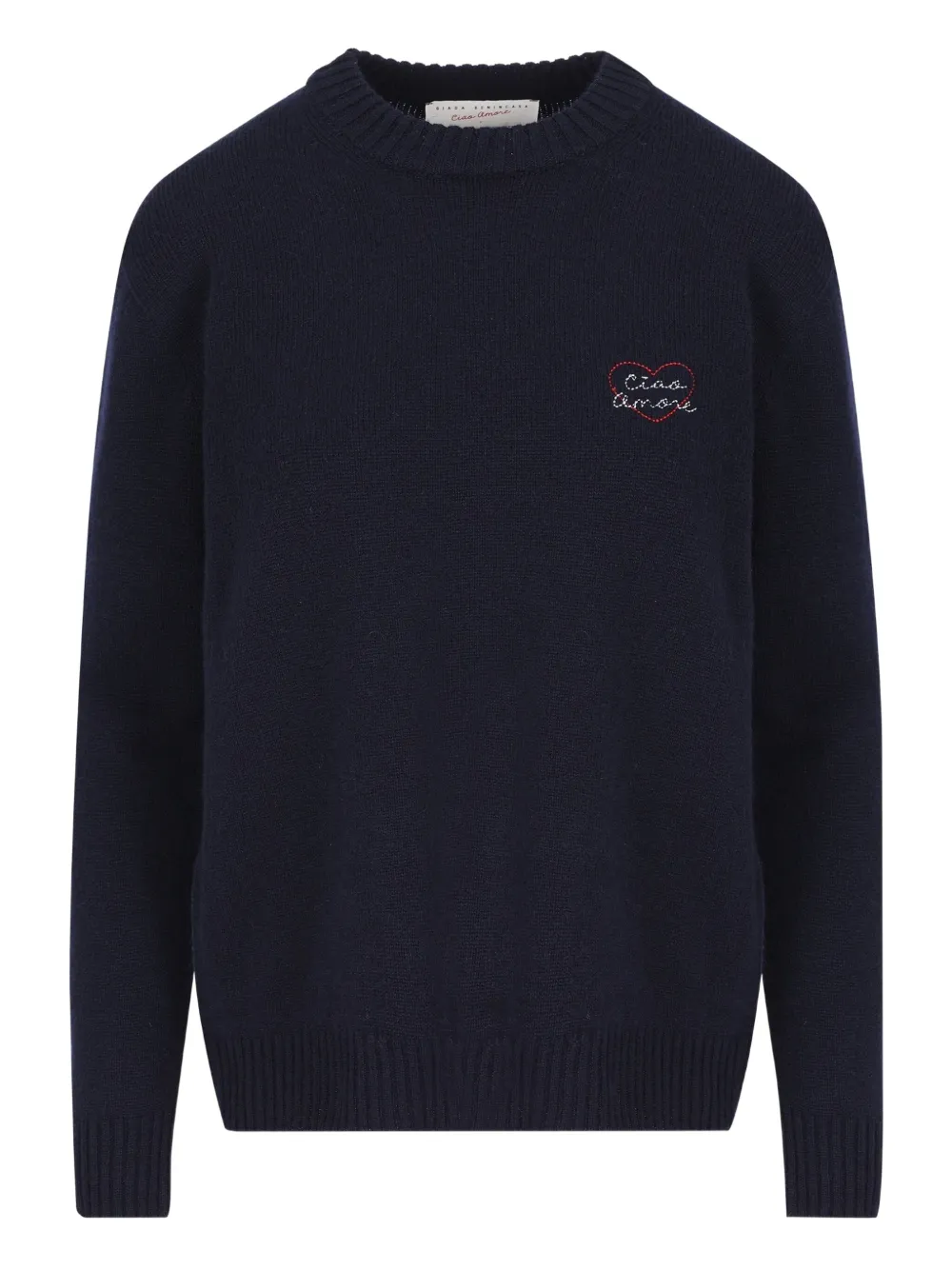 Кашемировый свитер с вышитым логотипом Giada Benincasa, синий
Кашемировый свитер с вышитым логотипом Giada Benincasa, синий