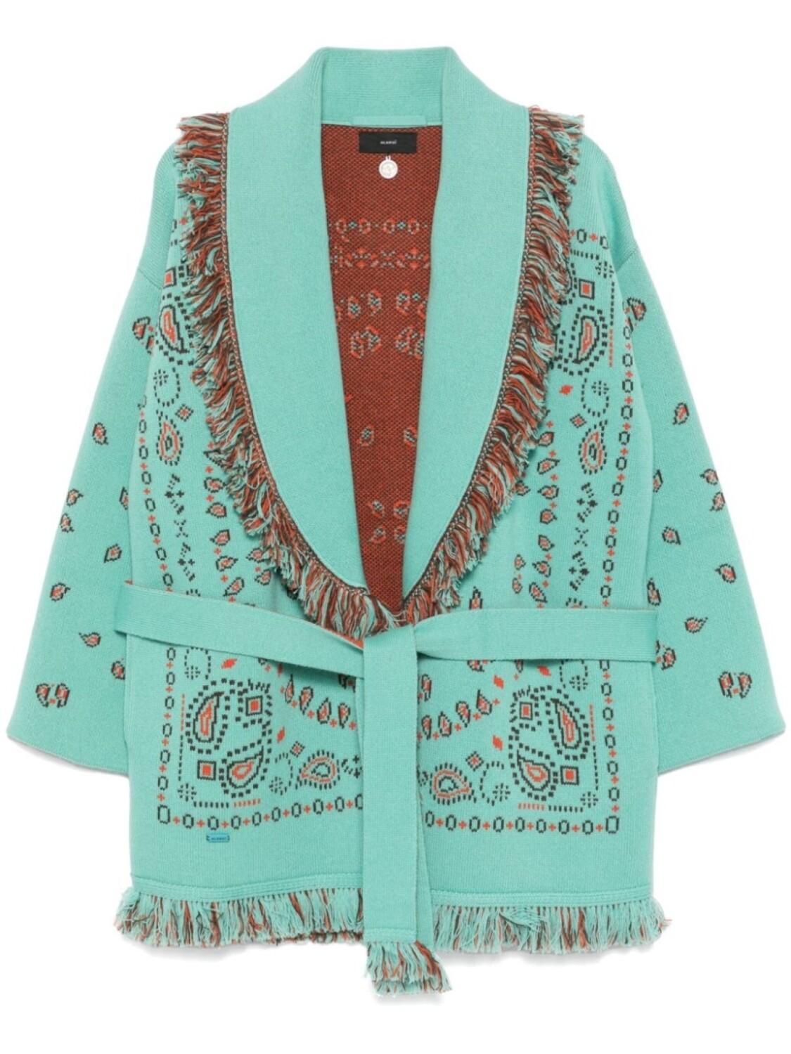 Alanui жаккардовый кардиган с узором, зеленый
Alanui жаккардовый кардиган с узором, зеленый