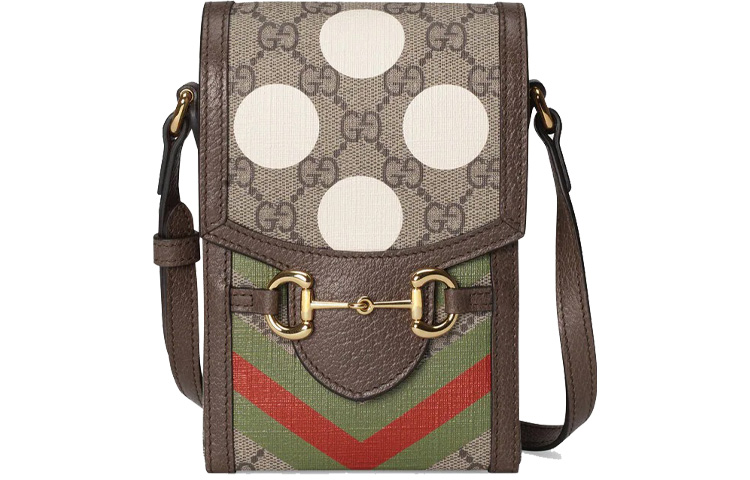 Конвертируемый мини-кроссбод с кожаной сумочкой для телефона Horsebit 1955 из ткани Ebony/Brown GUCCI
Конвертируемый мини-кроссбод с кожаной сумочкой для телефона Horsebit 1955 из ткани Ebony/Brown GUCCI