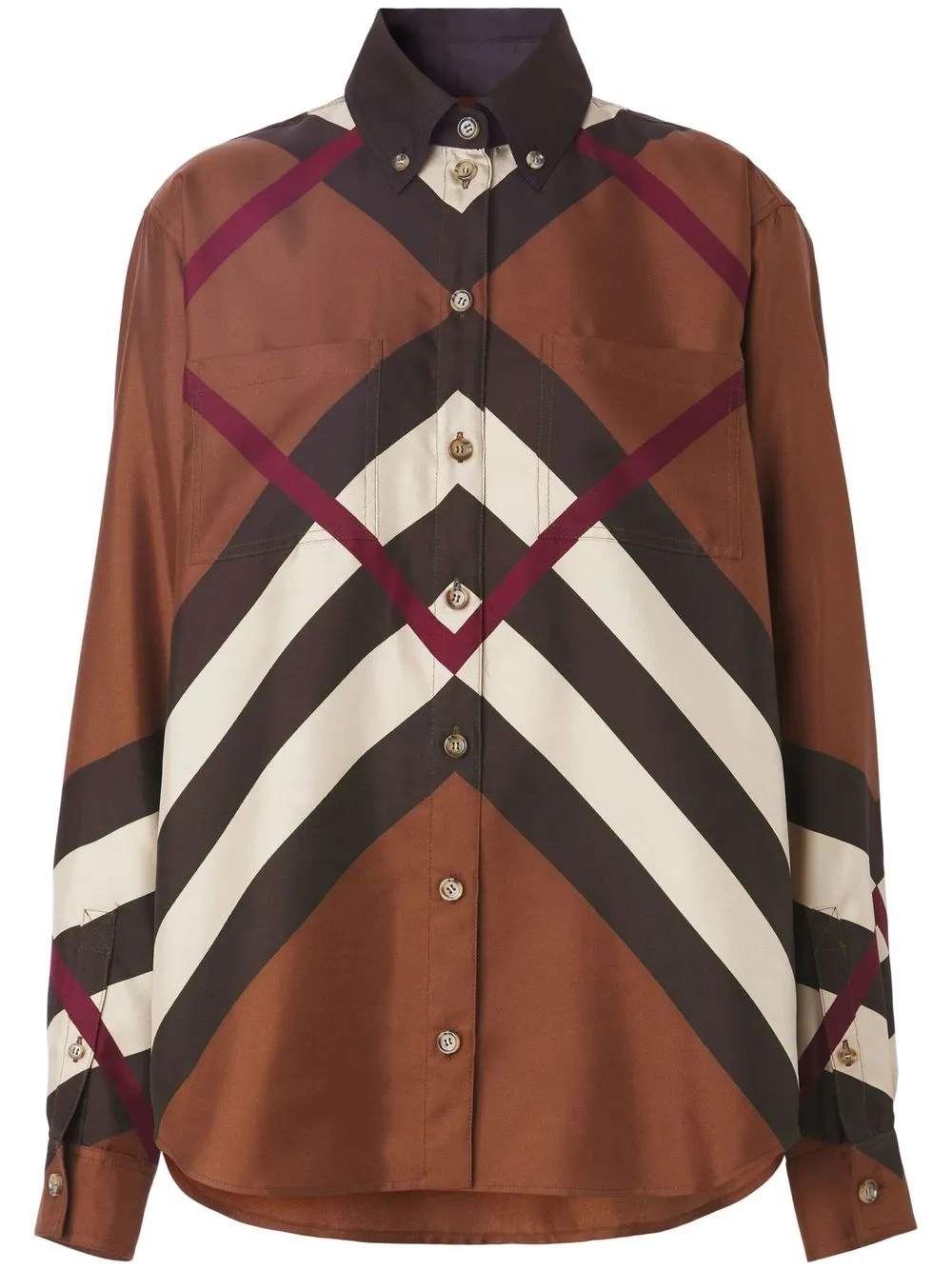 Рубашка с узором Chevron Check BURBERRY, коричневый
Рубашка с узором Chevron Check BURBERRY, коричневый