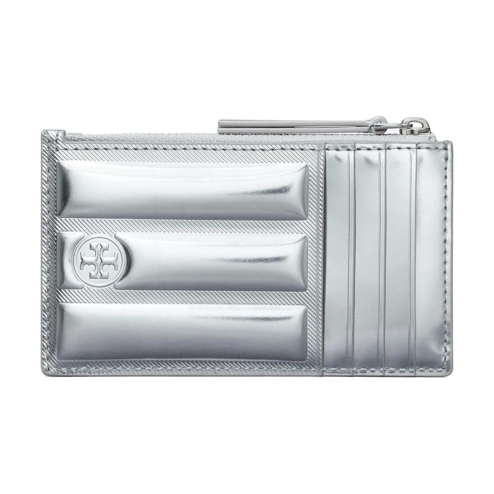 TORY BURCH Fleming Mirror Finish Metal Leather Card Holder Women's Silver
TORY BURCH Fleming Mirror Finish Metal Leather Card Holder Women's Silver
