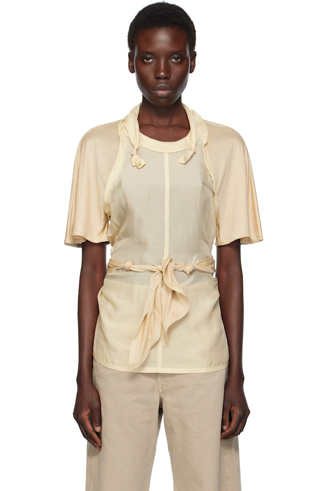 Блуза из смесовой ткани с узлами Lemaire, цвет powder blush
Блуза из смесовой ткани с узлами Lemaire, цвет powder blush