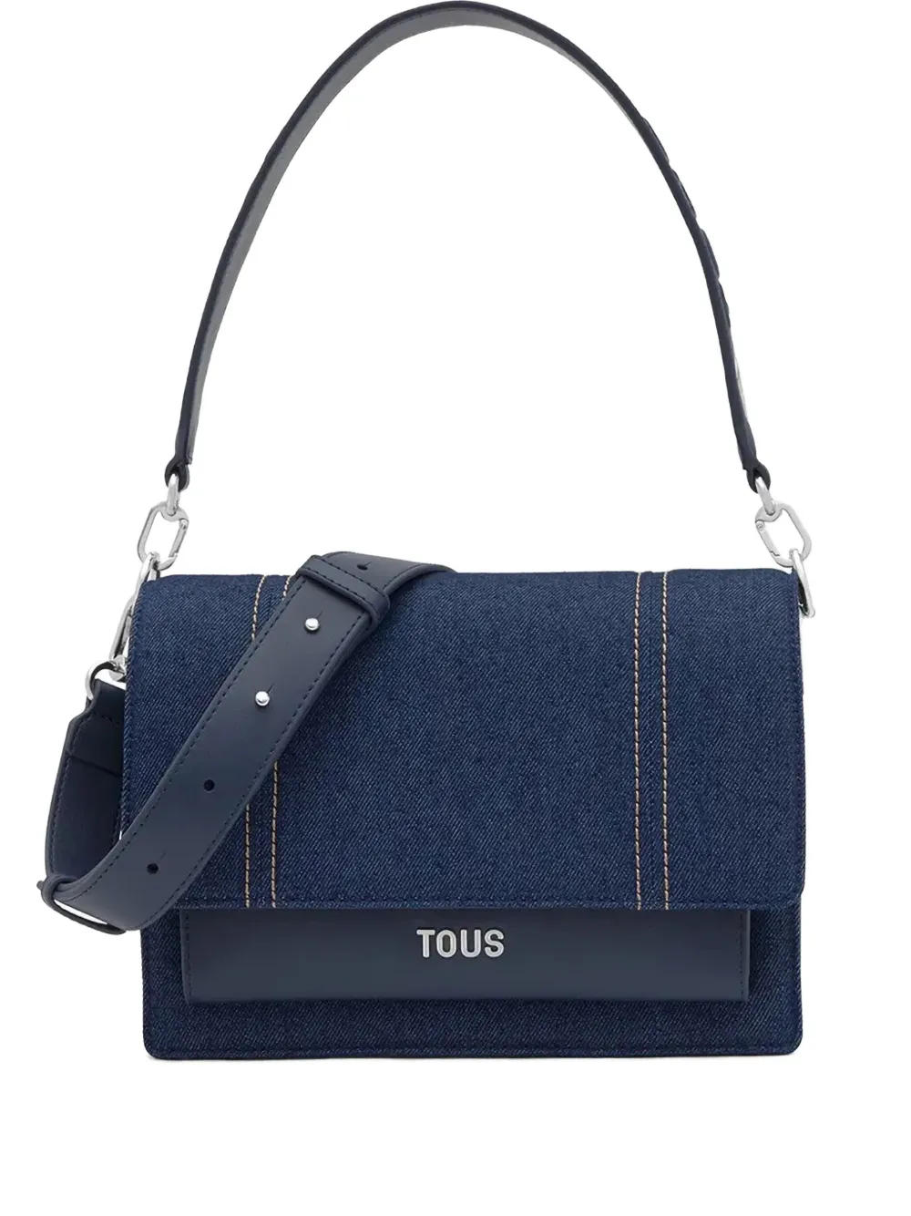 Сумка-сэтчел с клапаном и отделкой строчкой Tous, синий
Сумка-сэтчел с клапаном и отделкой строчкой Tous, синий