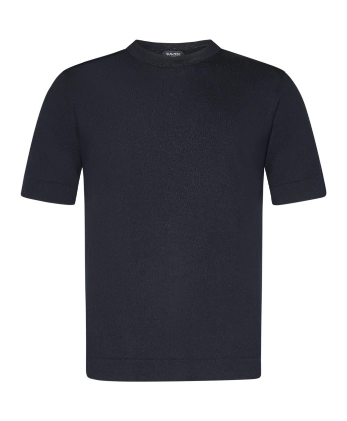 Роскошная шелково-кашемировая футболка модели Nuvola Franzese Collection, синий
Роскошная шелково-кашемировая футболка модели Nuvola Franzese Collection, синий