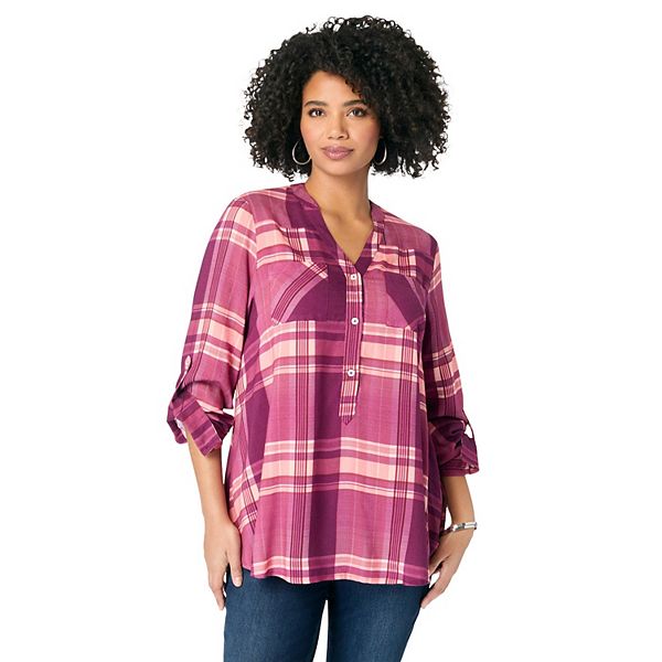 Женская плюс сайз клетчатая туника хенли Roaman'S, Deep Dusk Plaid
Женская плюс сайз клетчатая туника хенли Roaman'S, Deep Dusk Plaid