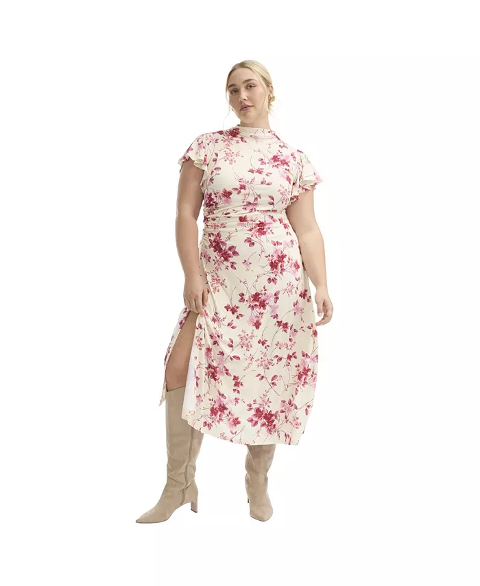 Женское платье миди больших размеров со сборками спереди June + Vie, мультиколор
Женское платье миди больших размеров со сборками спереди June + Vie, мультиколор