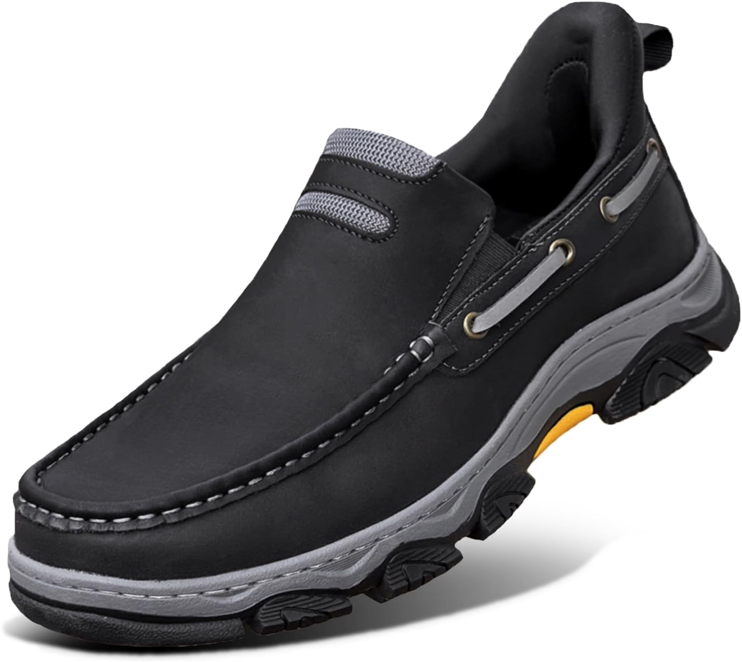 Мужские кожаные слипоны без шнурков для ходьбы и работы, удобные повседневные туфли с амортизирующей подошвой Voceco, черный
Мужские кожаные слипоны без шнурков для ходьбы и работы, удобные повседневные туфли с амортизирующей подошвой Voceco, черный