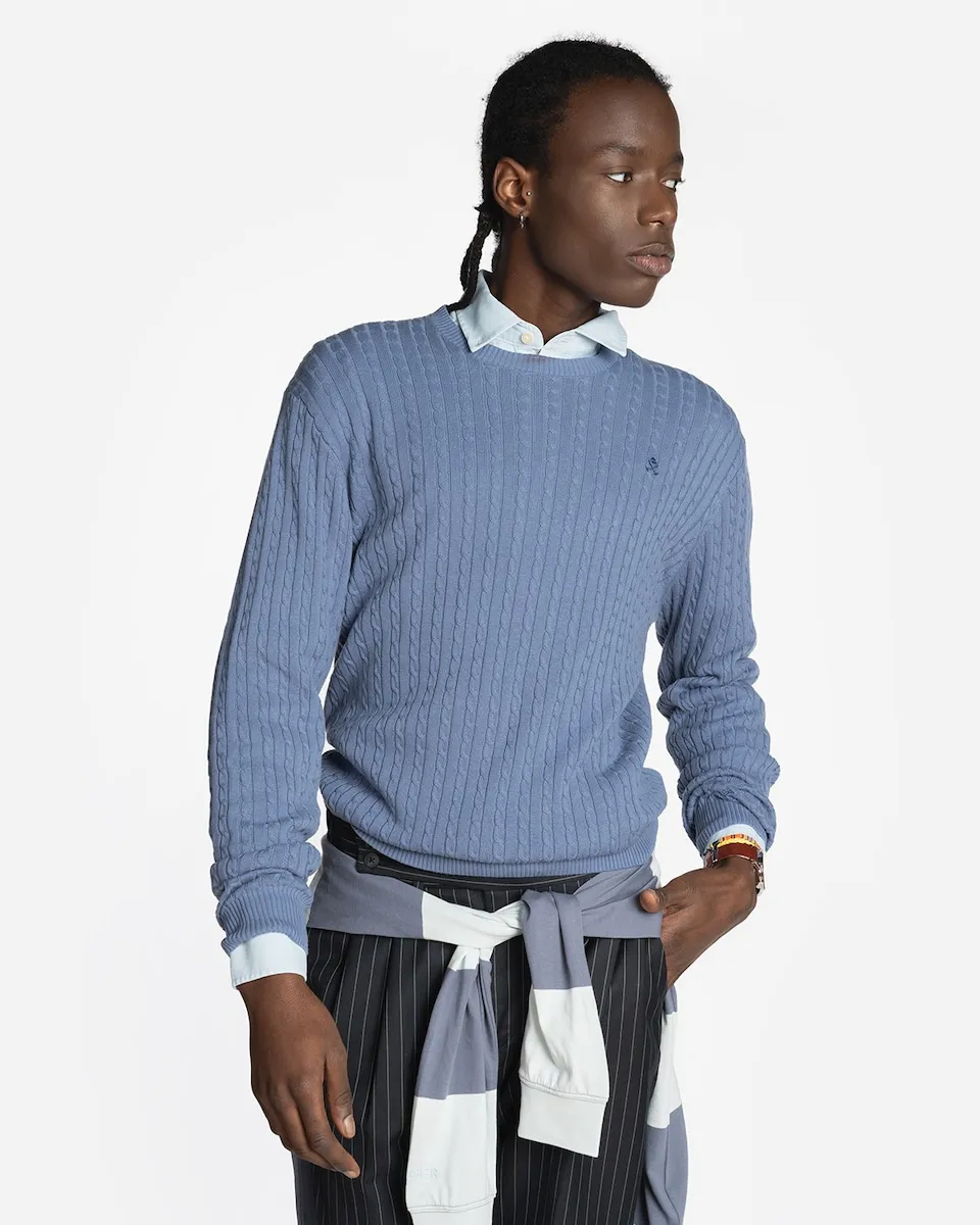 Мужской однотонный свитер с круглым вырезом Harper & Neyer, голубой
Мужской однотонный свитер с круглым вырезом Harper & Neyer, голубой