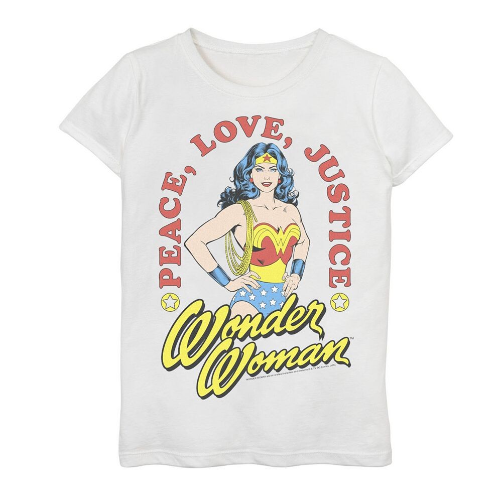 Футболка с рисунком «Чудо-женщина» и «Женщина мира» для девочек 7–16 лет DC Comics, белый
Футболка с рисунком «Чудо-женщина» и «Женщина мира» для девочек 7–16 лет DC Comics, белый