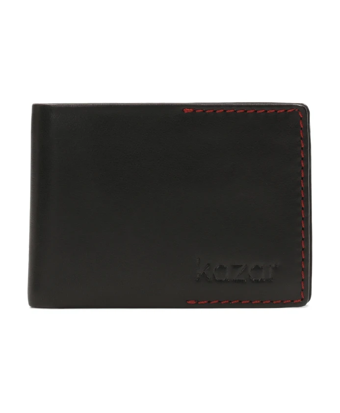 Маленький мужской кошелек с резьбой М. Kazar, черный
Маленький мужской кошелек с резьбой М. Kazar, черный