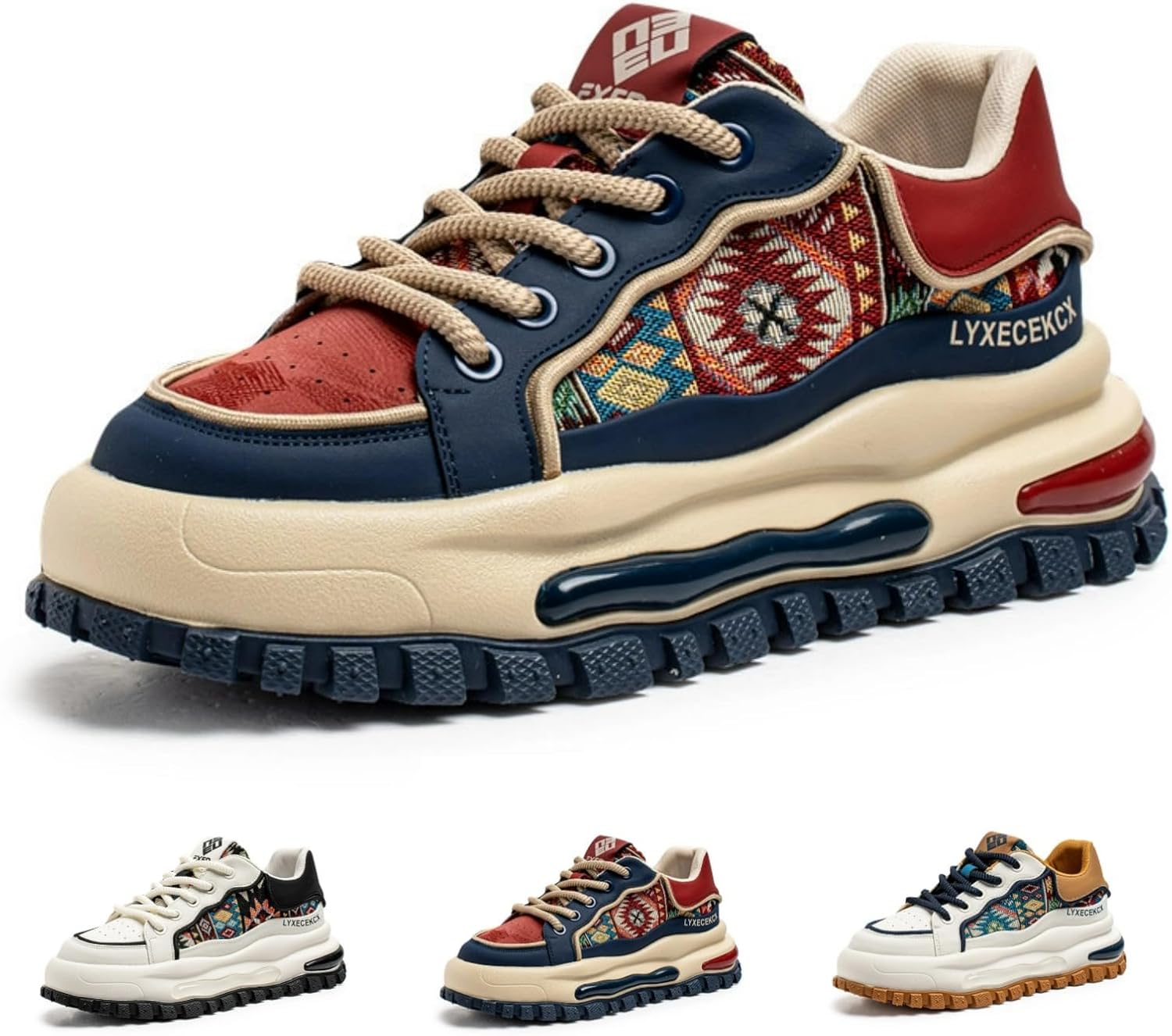 Мужские ретро-кроссовки MACEFIL, платформа 5 см, верх из дышащей кожи, модные, повседневные, для прогулок, скейтбординга и уличного стиля, красный/синий
Мужские ретро-кроссовки MACEFIL, платформа 5 см, верх из дышащей кожи, модные, повседневные, для прогулок, скейтбординга и уличного стиля, красный/синий