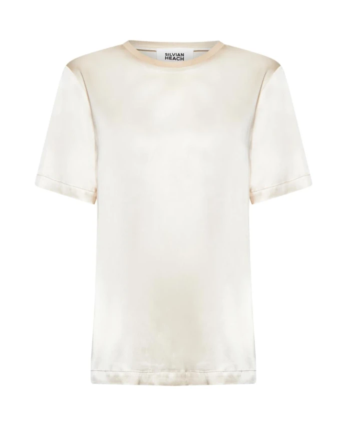Атласная футболка с короткими рукавами Silvian Heach, бежевый
Атласная футболка с короткими рукавами Silvian Heach, бежевый