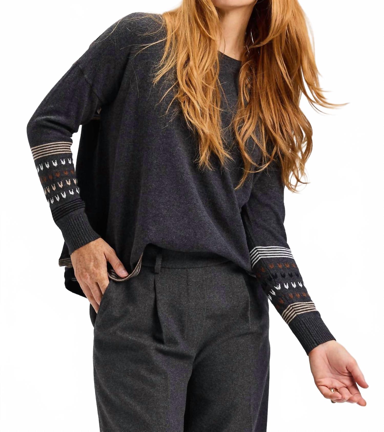 Женский свитер с полосками на спине, угольный Zaket & Plover, Charcoal
Женский свитер с полосками на спине, угольный Zaket & Plover, Charcoal