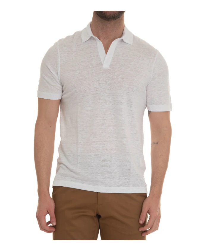 Льняная рубашка-поло с неоднородной текстурой Gran Sasso, белый
Льняная рубашка-поло с неоднородной текстурой Gran Sasso, белый