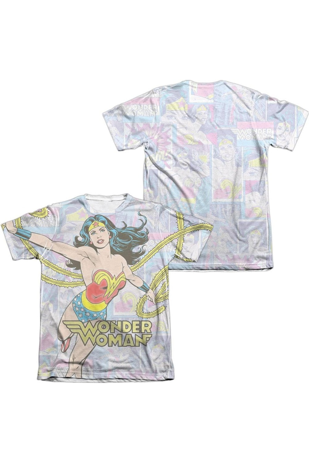 DC Comics Чудо-женщина Коллаж (принт спереди/сзади) Футболка с коротким рукавом для взрослых из полиэстера/хлопка Gildan, белый
DC Comics Чудо-женщина Коллаж (принт спереди/сзади) Футболка с коротким рукавом для взрослых из полиэстера/хлопка Gildan, белый