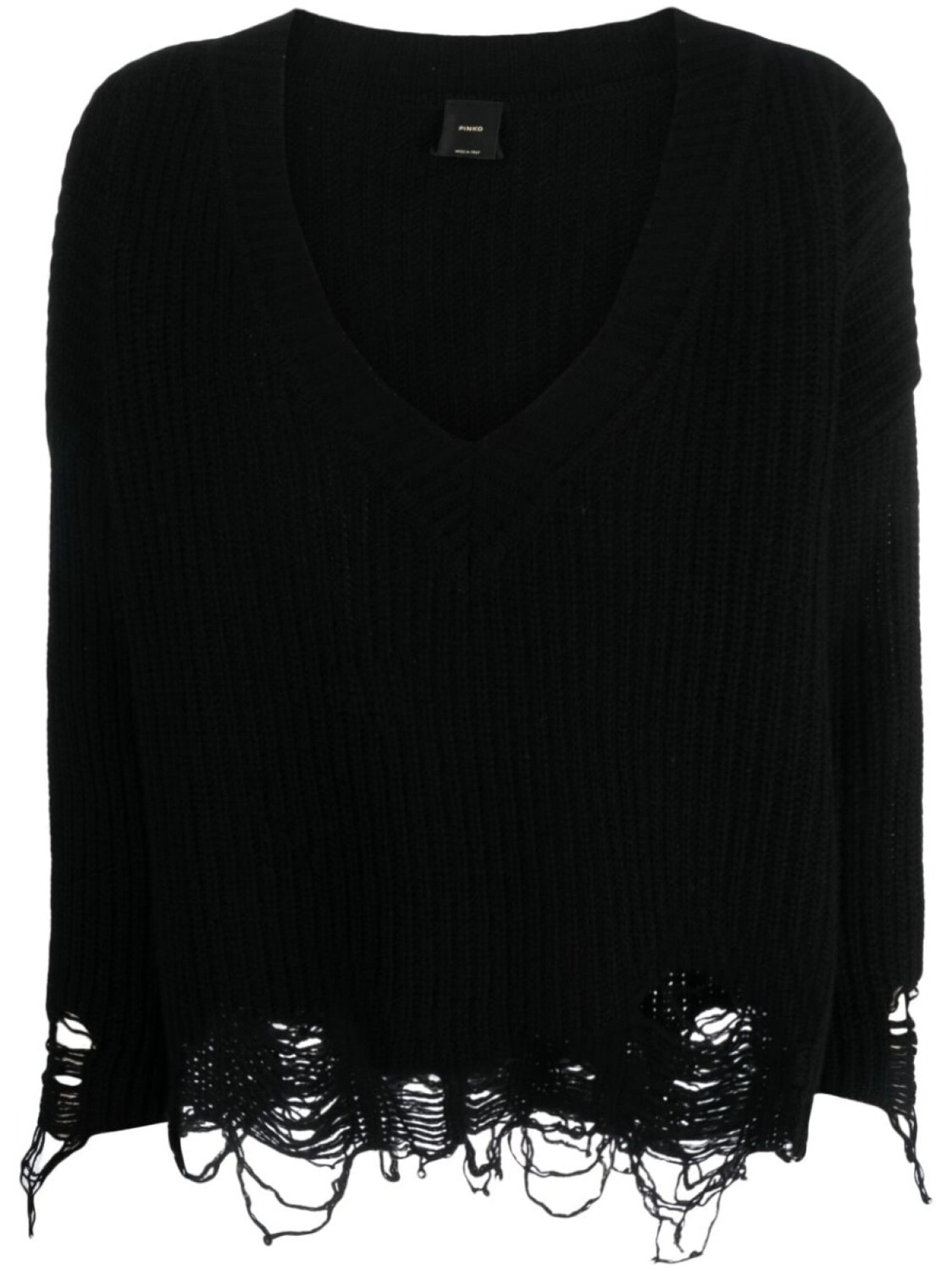 PINKO джемпер с V-образным вырезом и прорезями, черный
PINKO джемпер с V-образным вырезом и прорезями, черный