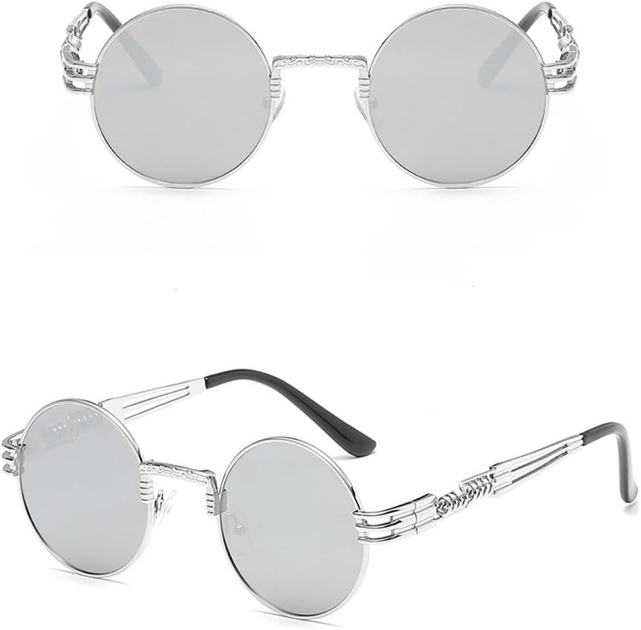 Круглые солнцезащитные очки LVTFCO для мужчин и женщин, в стиле металлик-панк, винтажные, модные, с зеркальными линзами и защитой от УФ-излучения UV400, 04-silversilver
Круглые солнцезащитные очки LVTFCO для мужчин и женщин, в стиле металлик-панк, винтажные, модные, с зеркальными линзами и защитой от УФ-излучения UV400, 04-silversilver