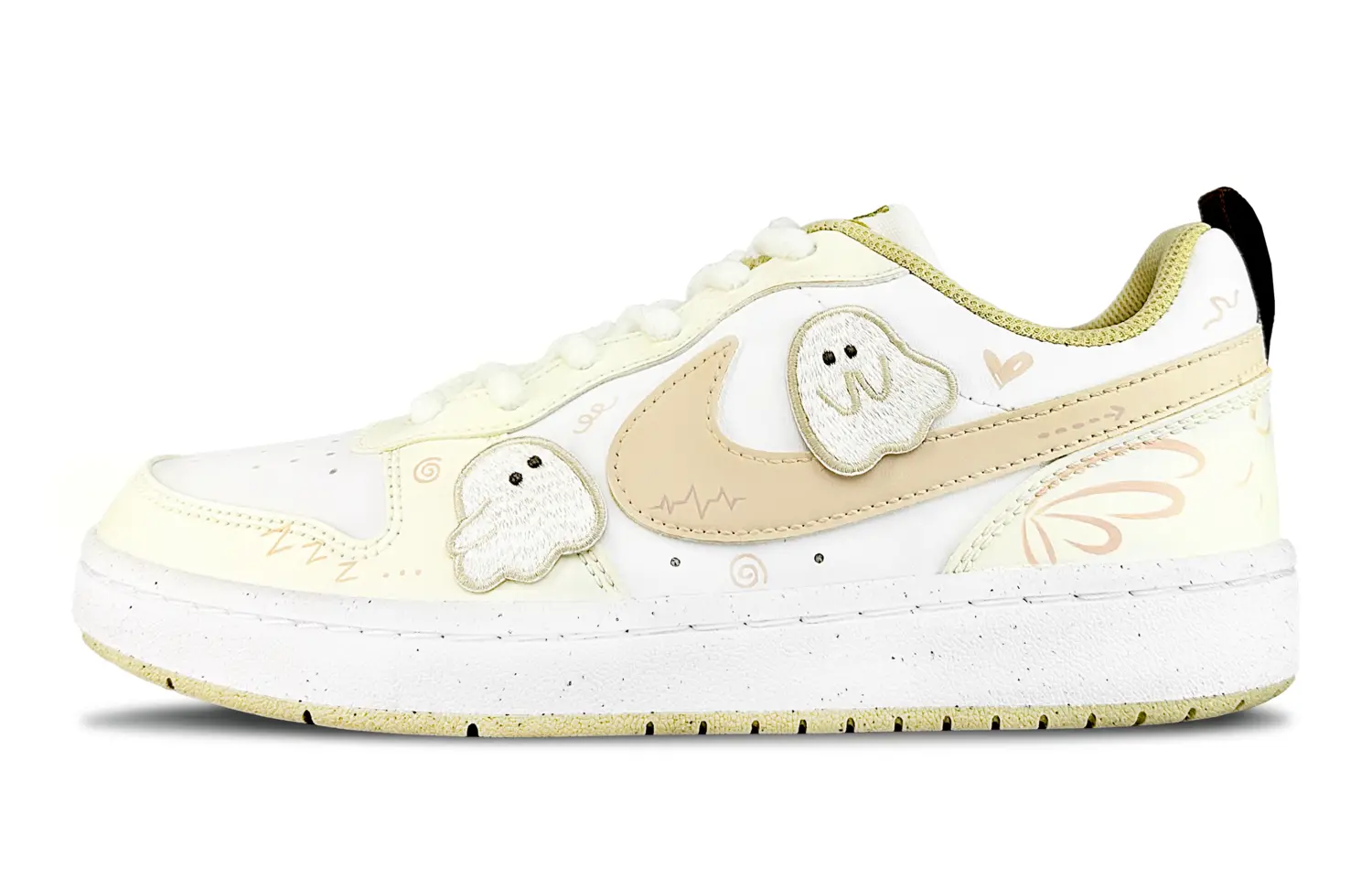 Призрак сахарной ваты из района Корт-Боро, мерцающий кот, нескользящая амортизация, износостойкие низкие кеды Nike, cream априкот
Призрак сахарной ваты из района Корт-Боро, мерцающий кот, нескользящая амортизация, износостойкие низкие кеды Nike, cream априкот