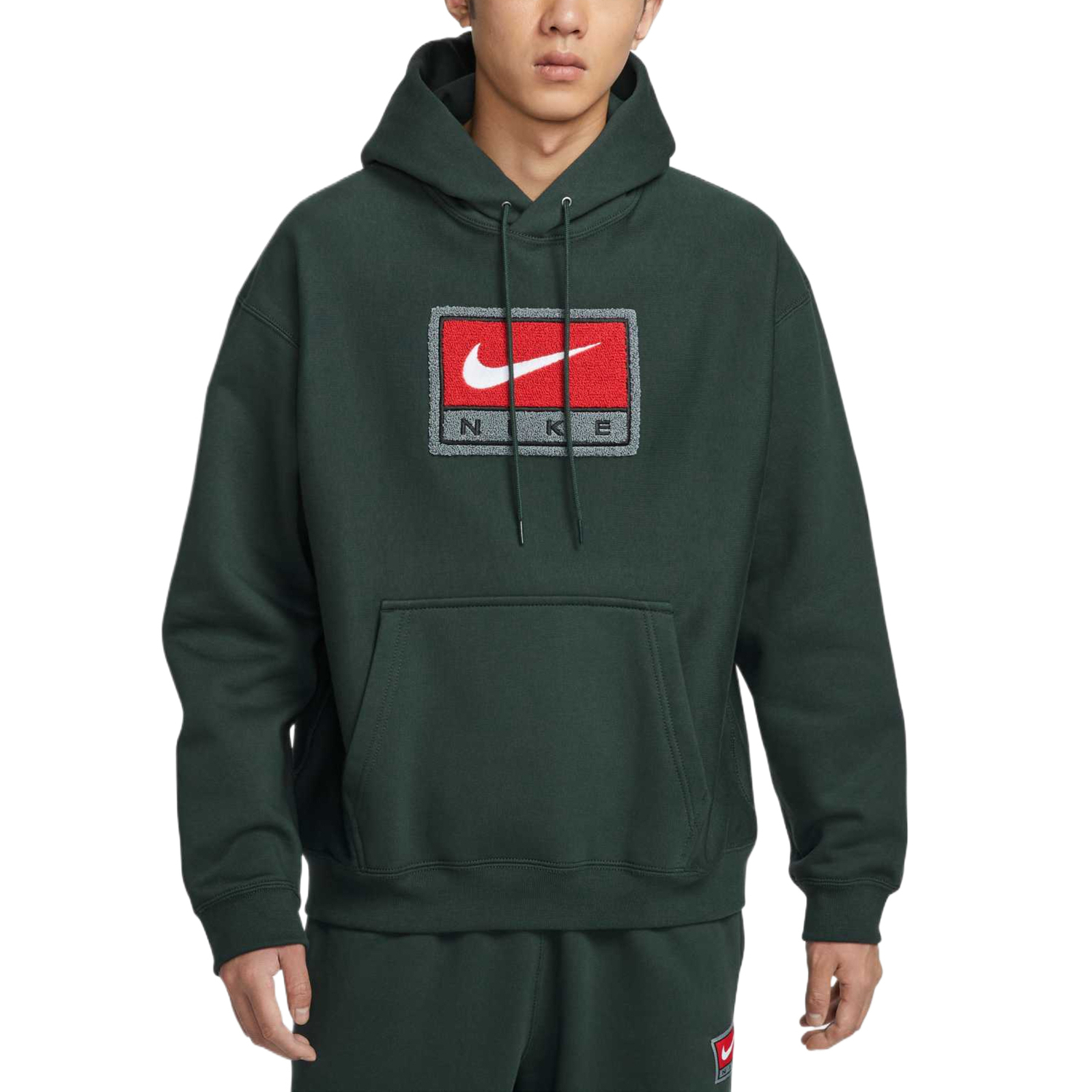 Nike Толстовка мужская Black Spruce Green/White с капюшоном Moderate Regular
Nike Толстовка мужская Black Spruce Green/White с капюшоном Moderate Regular