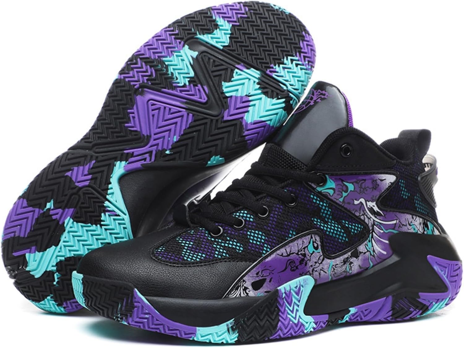 Мужские баскетбольные кроссовки с высоким верхом, цветные нескользящие кроссовки для уличного спорта, тренажерного зала и повседневной носки Huayorong, фиолетовый
Мужские баскетбольные кроссовки с высоким верхом, цветные нескользящие кроссовки для уличного спорта, тренажерного зала и повседневной носки Huayorong, фиолетовый