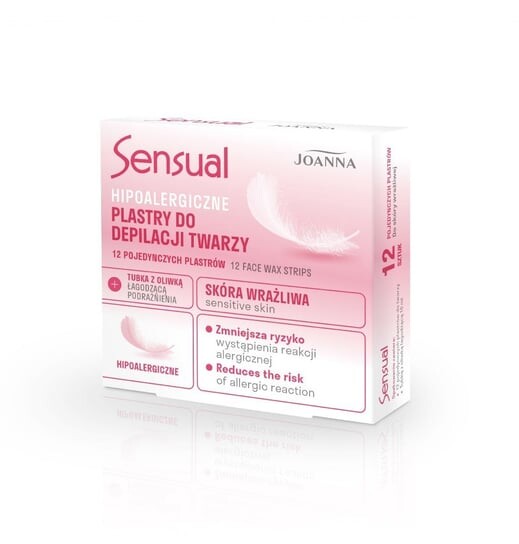 Гипоаллергенные полоски для депиляции лица, 12 шт. Joanna, Sensual
Гипоаллергенные полоски для депиляции лица, 12 шт. Joanna, Sensual