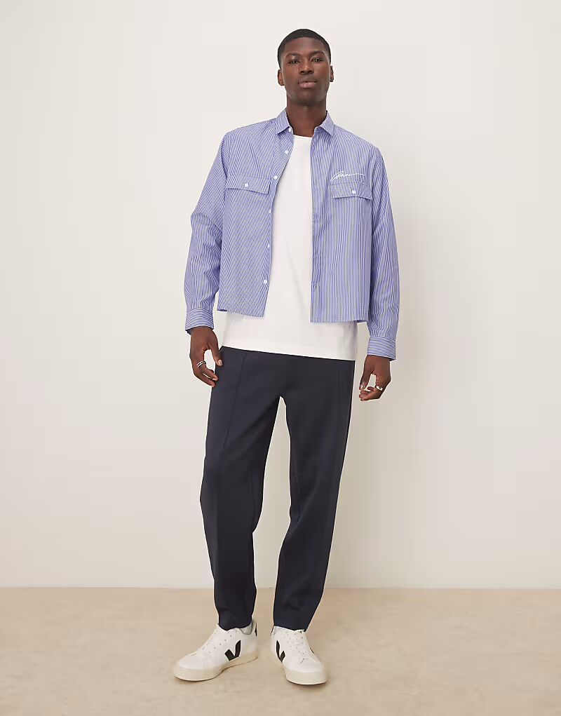 Зауженные спортивные брюки ASOS DESIGN темно-синего цвета
Зауженные спортивные брюки ASOS DESIGN темно-синего цвета