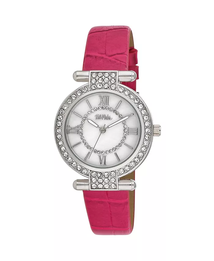 Женские розовые часы с ремешком из полиуретана, инкрустированные камнями, модель T-Bar, 35 мм Bob Mackie
Женские розовые часы с ремешком из полиуретана, инкрустированные камнями, модель T-Bar, 35 мм Bob Mackie