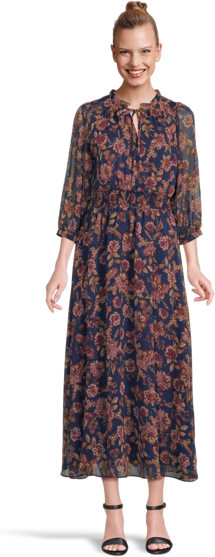 Платье Vince Camuto 3/4 Puff Sleeve Tie Neck Maxi Dress, цвет Classic Navy
Платье Vince Camuto 3/4 Puff Sleeve Tie Neck Maxi Dress, цвет Classic Navy