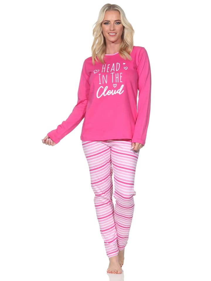 NORMANN Пижама с длинными рукавами в полоску, большие размеры 126 10 802, розового цвета
NORMANN Пижама с длинными рукавами в полоску, большие размеры 126 10 802, розового цвета