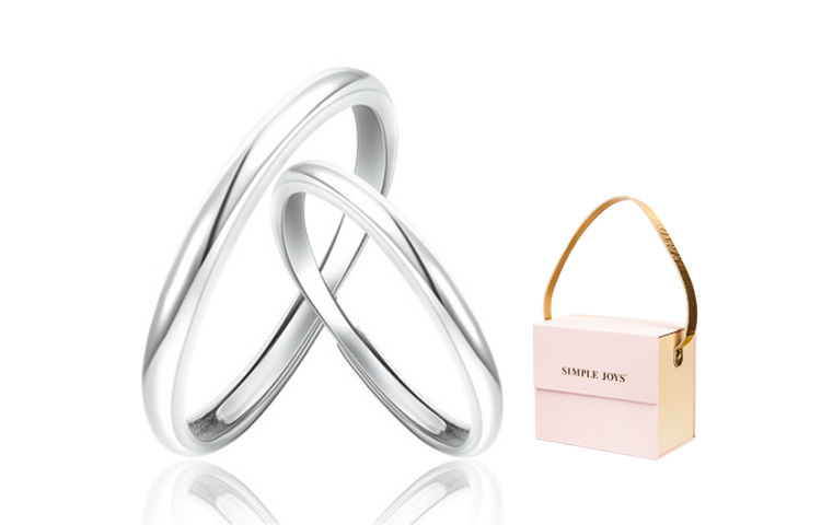 SIMPLE JOYS Серебряное кольцо S925 унисекс пара серебро+белый
SIMPLE JOYS Серебряное кольцо S925 унисекс пара серебро+белый