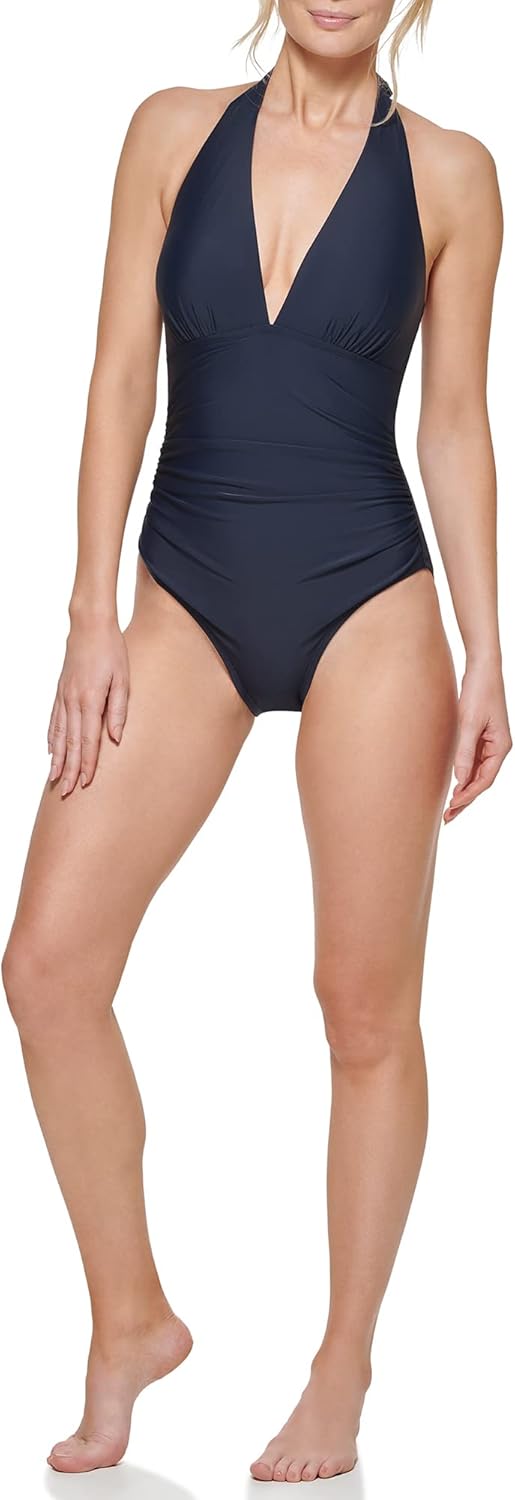 Женский слитный купальник Tommy Hilfiger Stretch Tummy Control с бретелями через шею, Sky Captain
Женский слитный купальник Tommy Hilfiger Stretch Tummy Control с бретелями через шею, Sky Captain