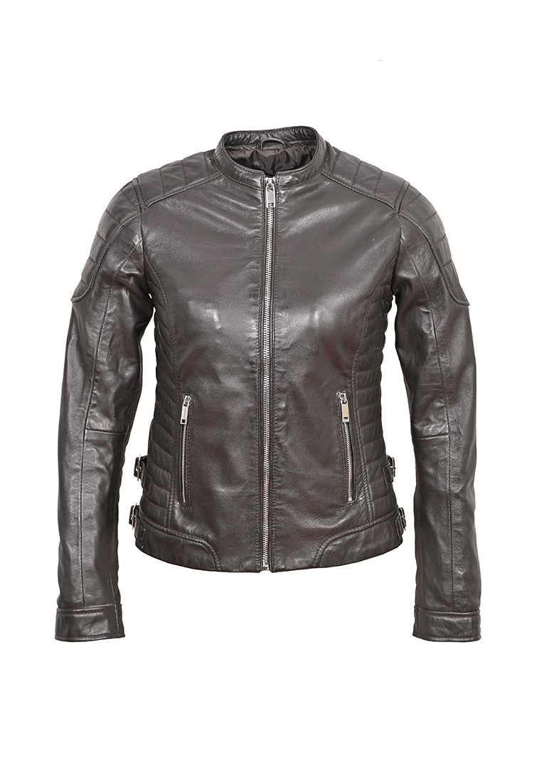 Кожаная куртка Le Temps Des Cerises, темно-коричневый
Кожаная куртка Le Temps Des Cerises, темно-коричневый