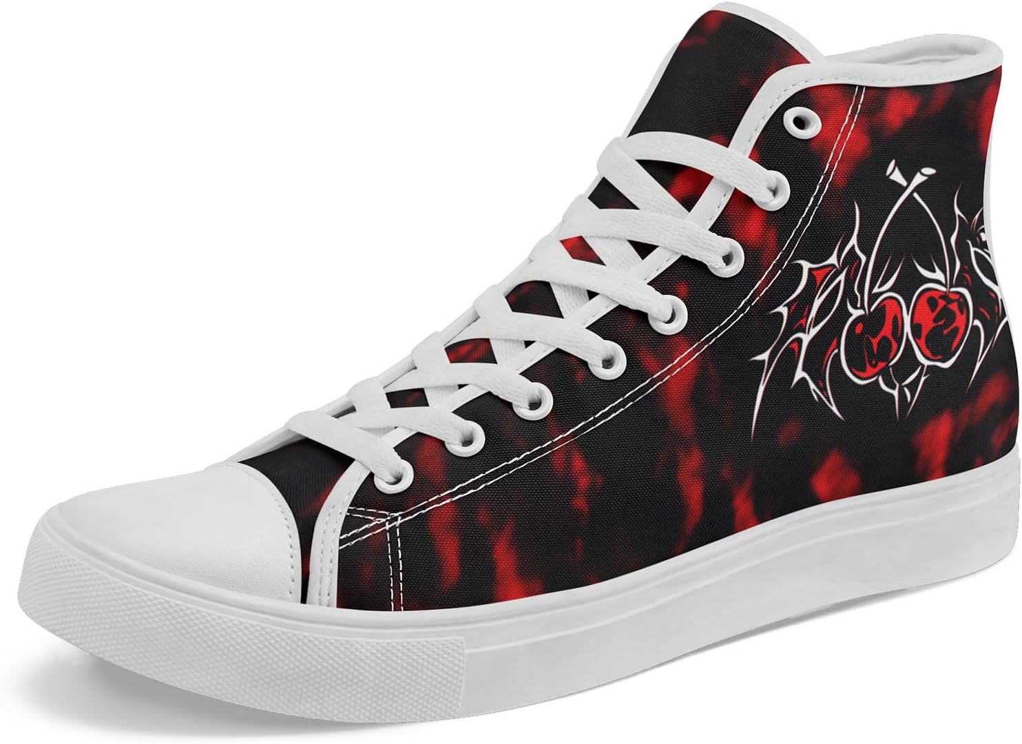Мужские высокие кеды AWSOLE из холщовой ткани, стильные готические с черепом, повседневные кроссовки унисекс, дышащие и легкие, белый/черный/красный
Мужские высокие кеды AWSOLE из холщовой ткани, стильные готические с черепом, повседневные кроссовки унисекс, дышащие и легкие, белый/черный/красный