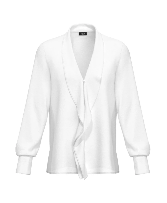 Белая шелковая блузка с оборками Marella, белый
Белая шелковая блузка с оборками Marella, белый