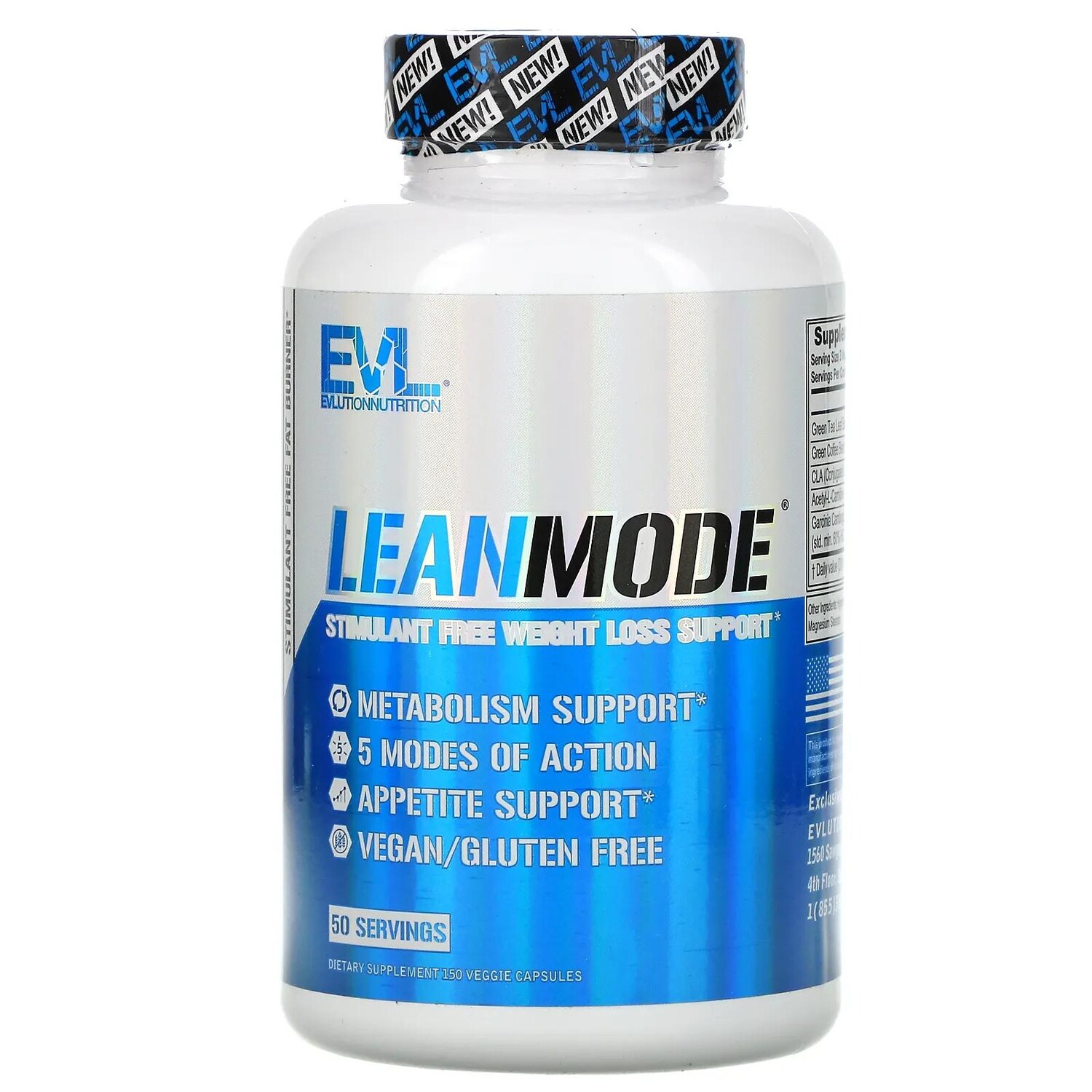 EVLution Nutrition Lean Mode Stimulant-Free Fat Burner Supplement 150 Capsules
EVLution Nutrition Lean Mode Stimulant-Free Fat Burner Supplement 150 Capsules